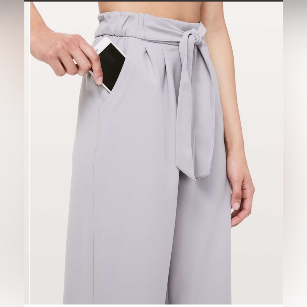 lululemon athletica Wide Leg Pants in Light Gray